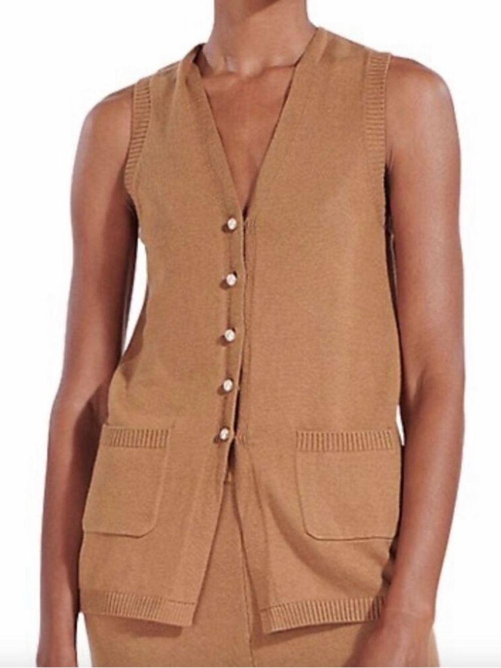 Staud Jo Vest in Camel